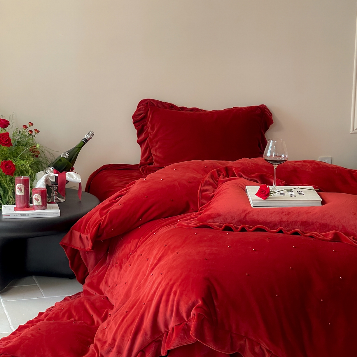 91家纺网 家纺一手货源 找家纺 （总）西西家居 2025新款全消光230g牛奶绒四件套-幸福宝珠（各平台严格控价劵后不低于318元起! 会员-20元）