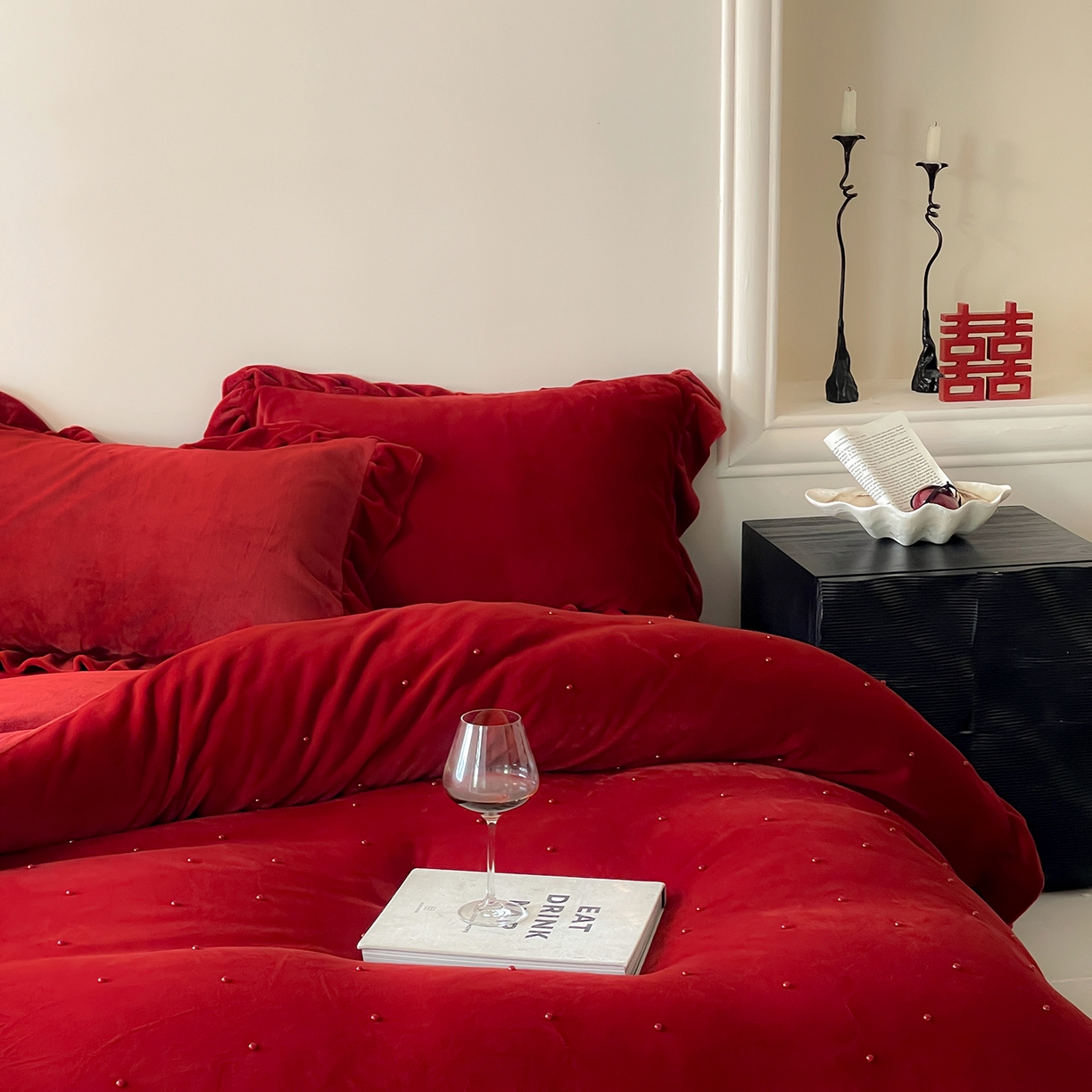 91家纺网 家纺一手货源 找家纺 （总）西西家居 2025新款全消光230g牛奶绒四件套-幸福宝珠（各平台严格控价劵后不低于318元起! 会员-20元）