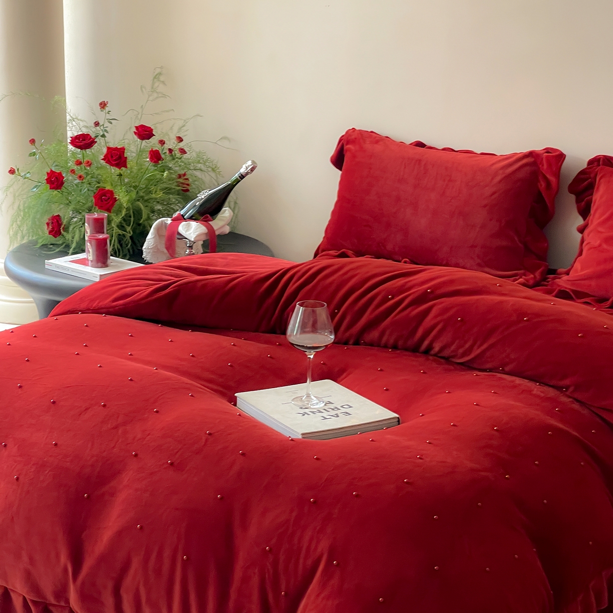 91家纺网 家纺一手货源 找家纺 （总）西西家居 2025新款全消光230g牛奶绒四件套-幸福宝珠（各平台严格控价劵后不低于318元起! 会员-20元）