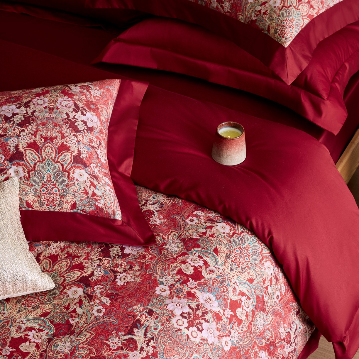 91家纺网 家纺一手货源 找家纺 涞澳家纺 2025新款婚庆印花四件套 春山