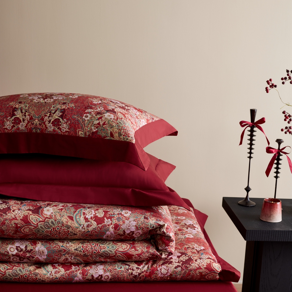 91家纺网 家纺一手货源 找家纺 涞澳家纺 2025新款婚庆印花四件套 春山