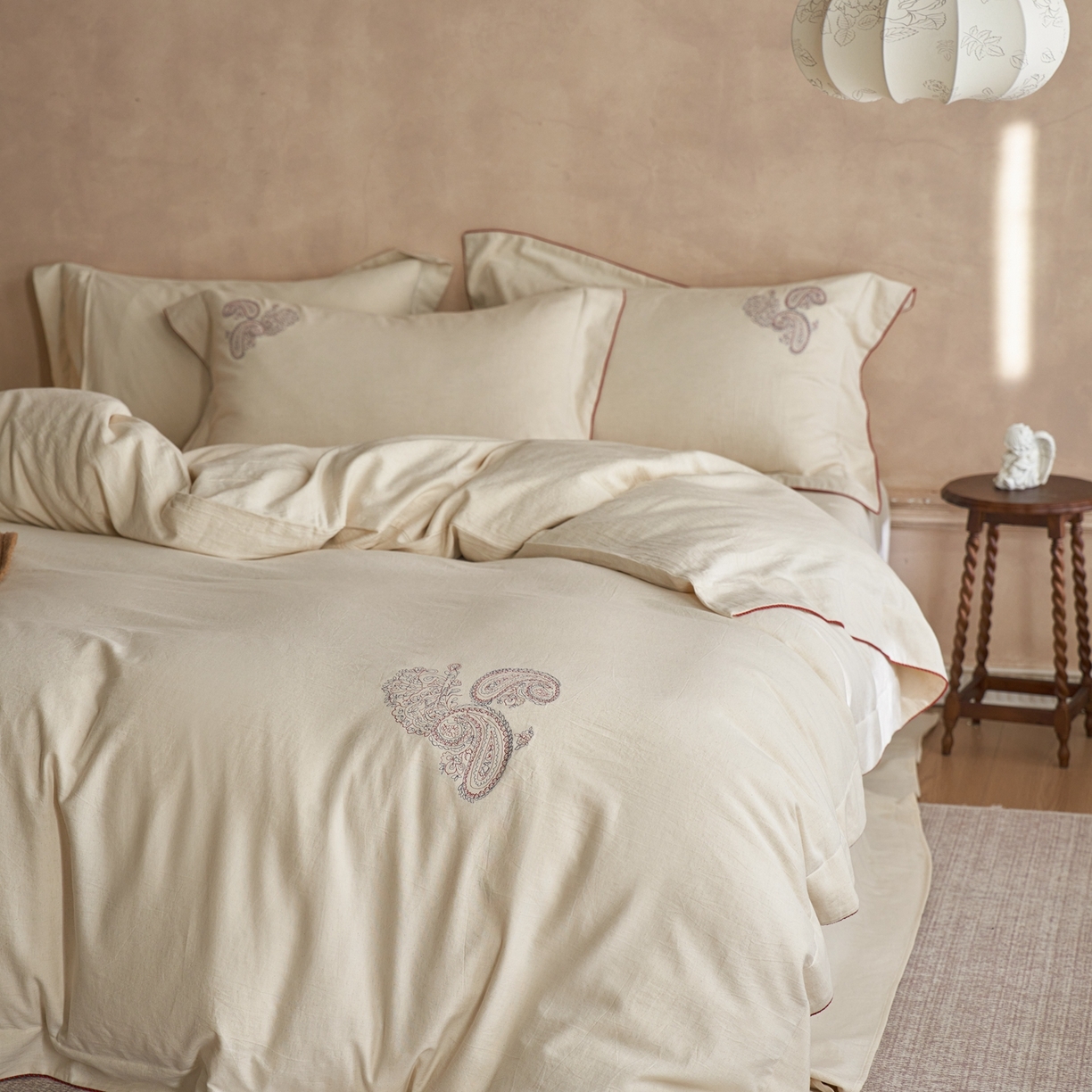 91家纺网 家纺一手货源 找家纺 （总）涞澳家纺 2025新款棉麻皱皱纱四件套