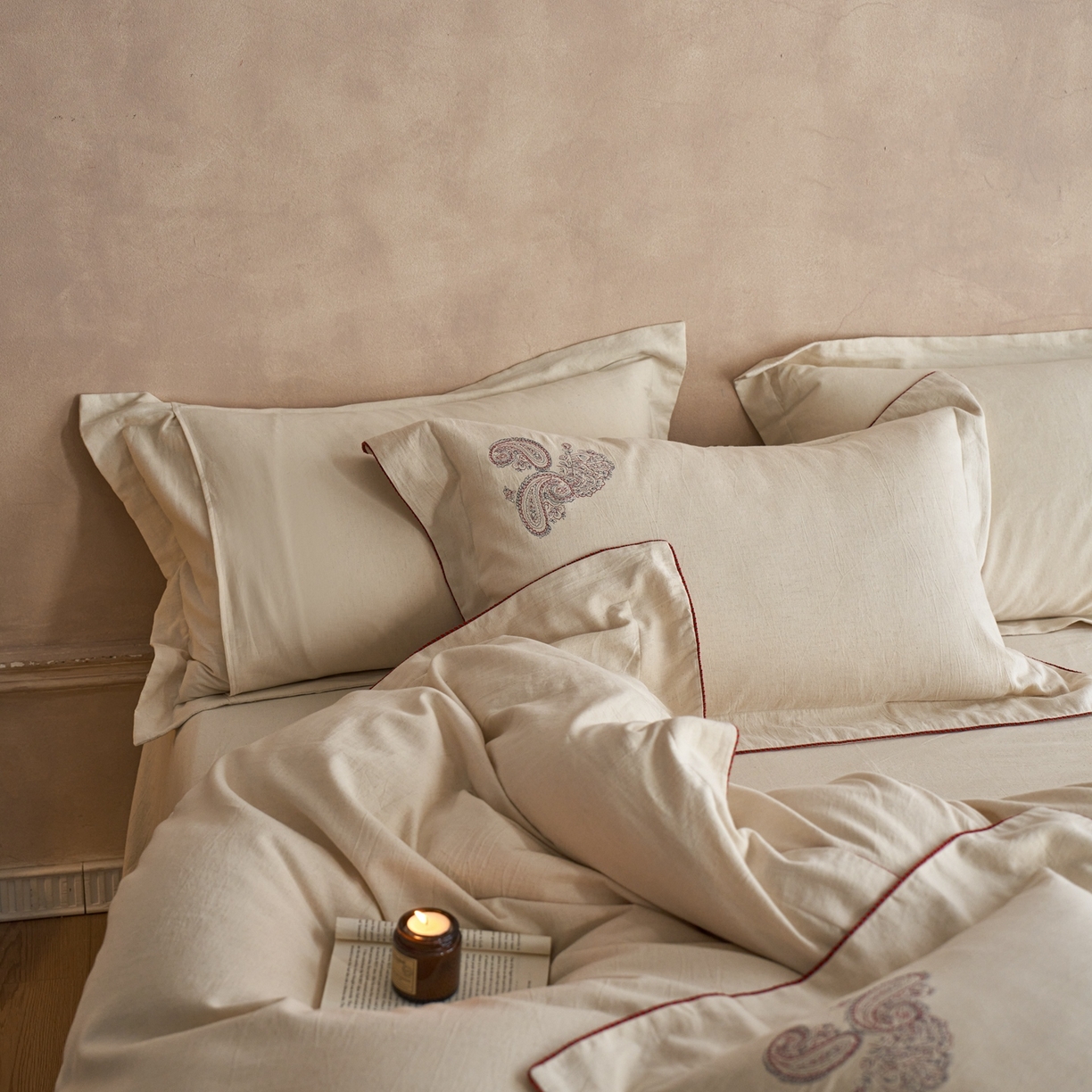 91家纺网 家纺一手货源 找家纺 涞澳家纺 2025新款棉麻皱皱纱四件套 川礼