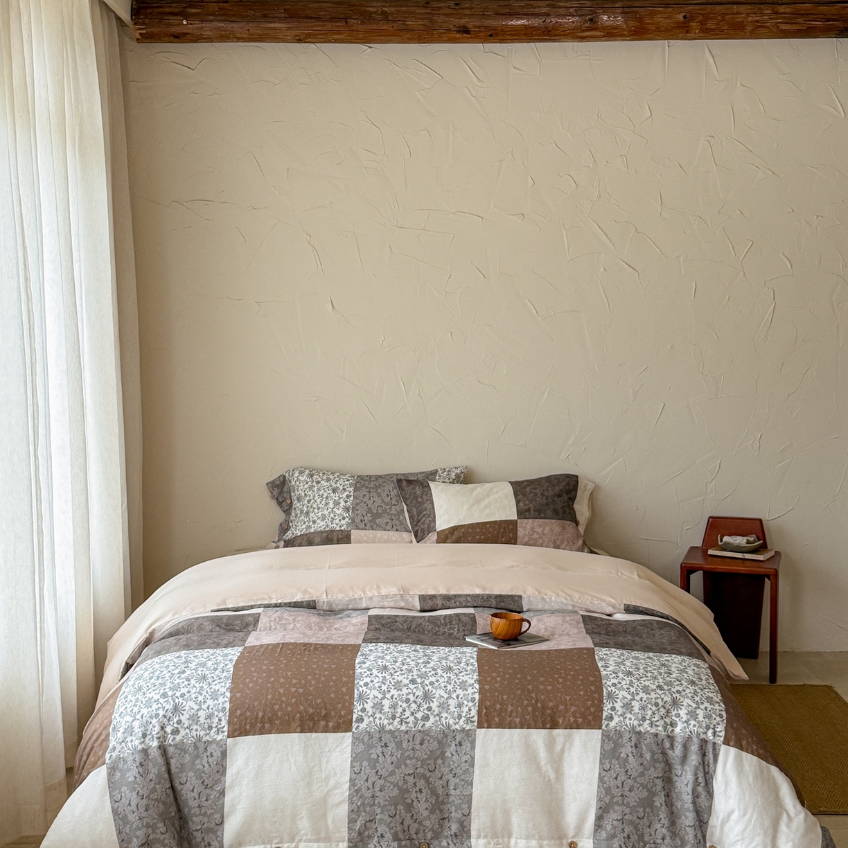 91家纺网 家纺一手货源 找家纺 涞澳家纺 2025新款全棉纯棉软烟纱四件套 北欧森林