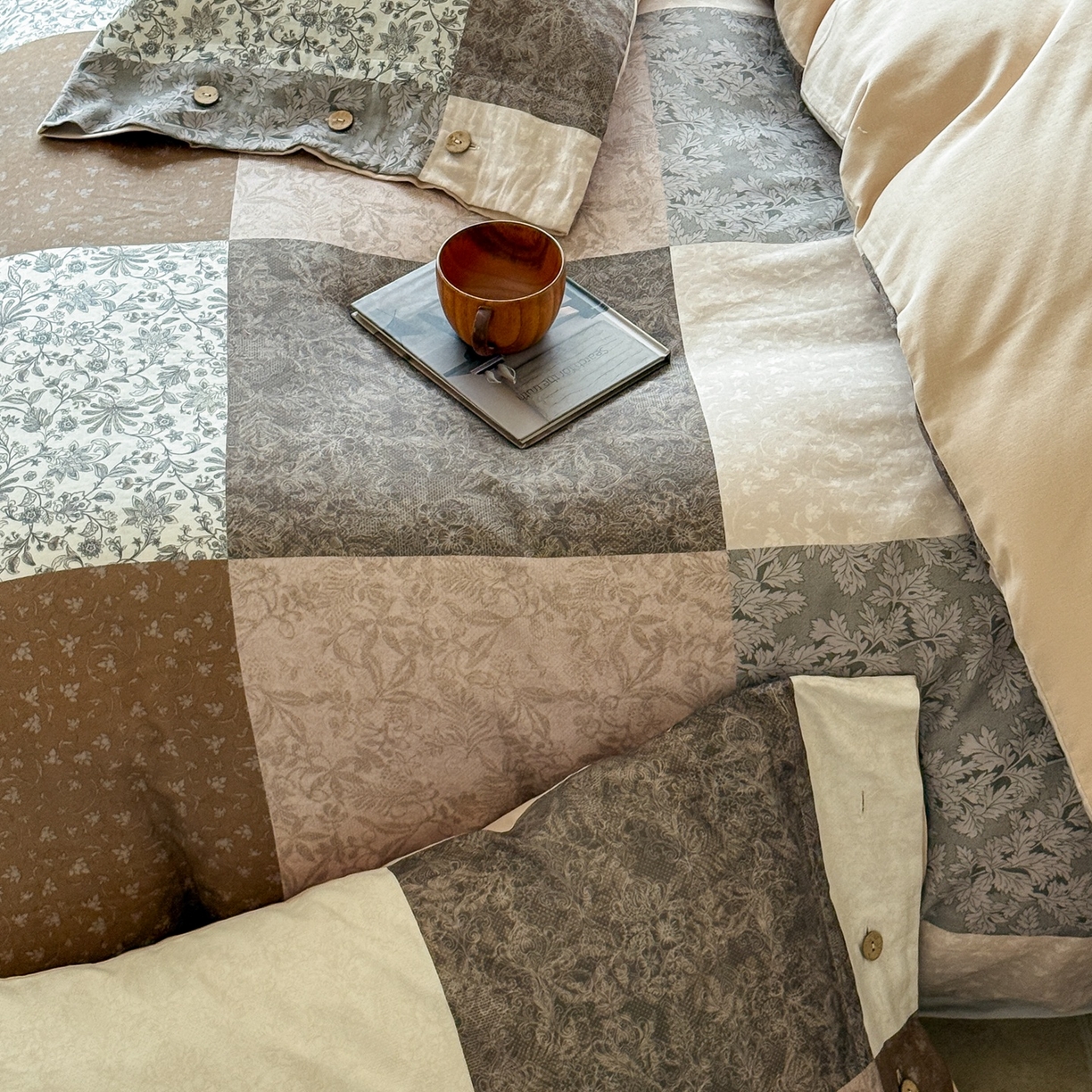 91家纺网 家纺一手货源 找家纺 涞澳家纺 2025新款全棉纯棉软烟纱四件套 北欧森林