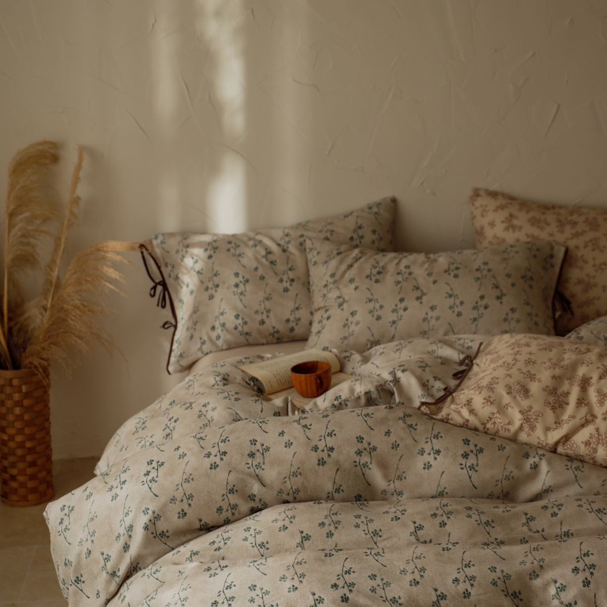 涞澳家纺 2025新款全棉纯棉软烟纱四件套 浮生若絮