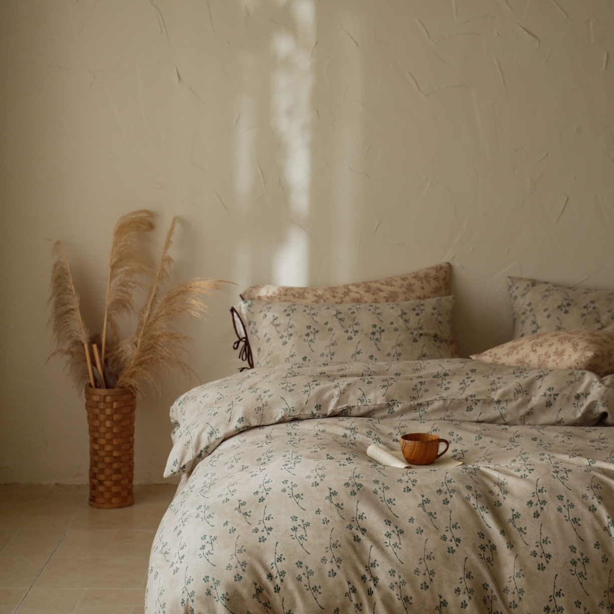 91家纺网 家纺一手货源 找家纺 涞澳家纺 2025新款全棉纯棉软烟纱四件套 浮生若絮