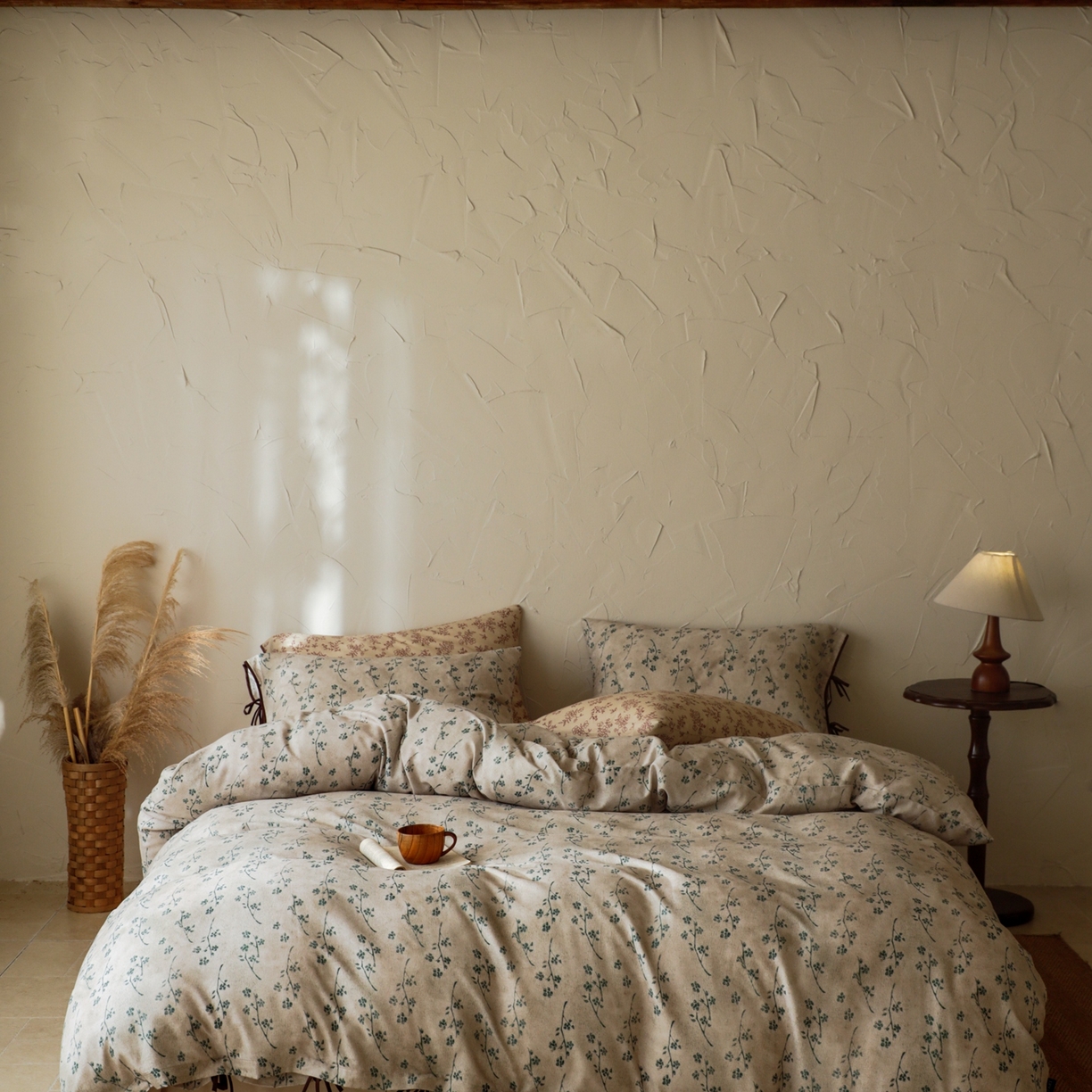 91家纺网 家纺一手货源 找家纺 涞澳家纺 2025新款全棉纯棉软烟纱四件套 浮生若絮