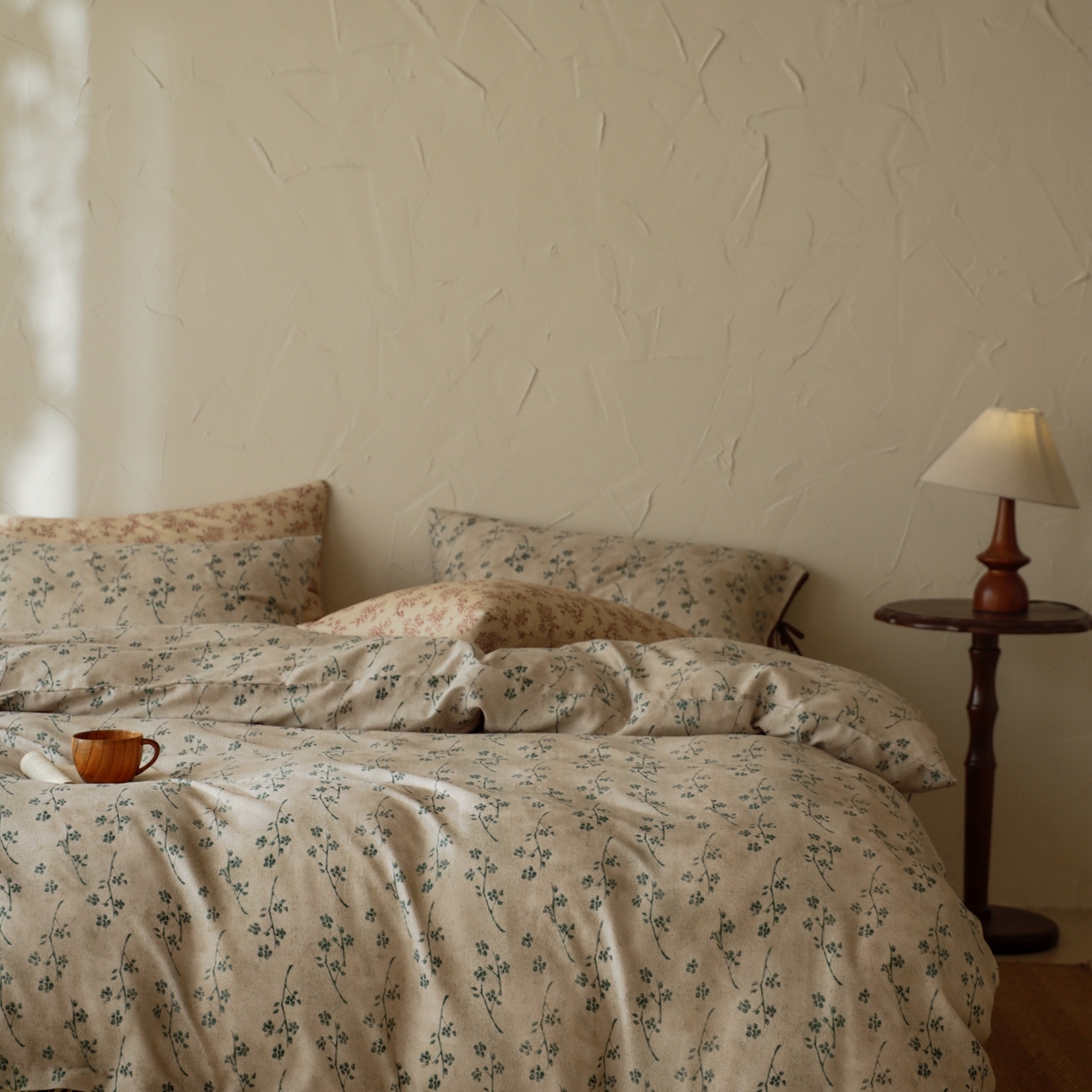 91家纺网 家纺一手货源 找家纺 涞澳家纺 2025新款全棉纯棉软烟纱四件套 浮生若絮