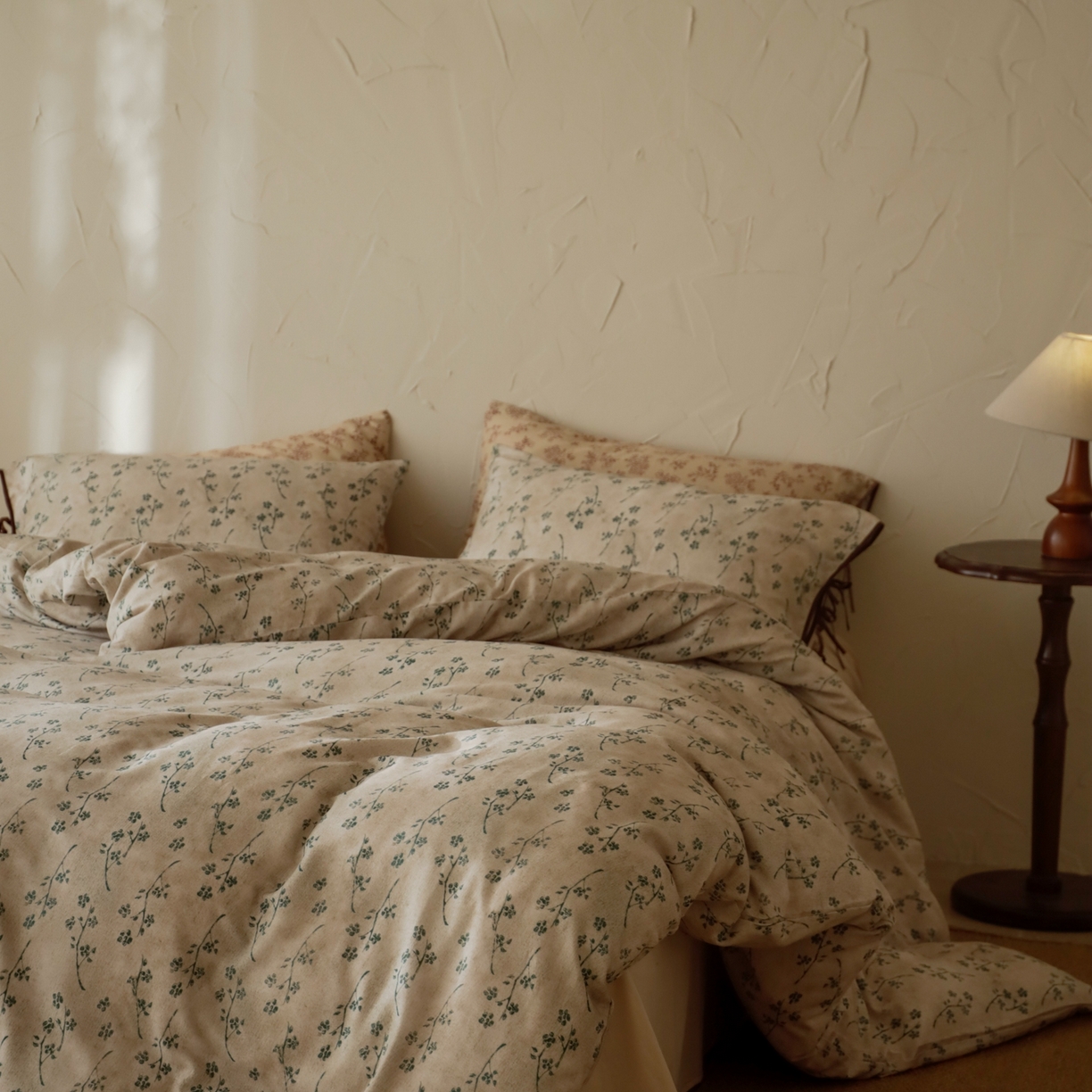 91家纺网 家纺一手货源 找家纺 涞澳家纺 2025新款全棉纯棉软烟纱四件套 浮生若絮