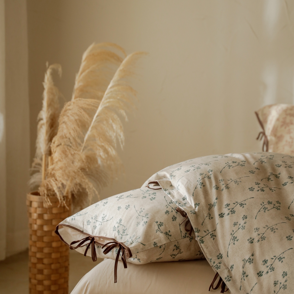 91家纺网 家纺一手货源 找家纺 涞澳家纺 2025新款全棉纯棉软烟纱四件套 浮生若絮