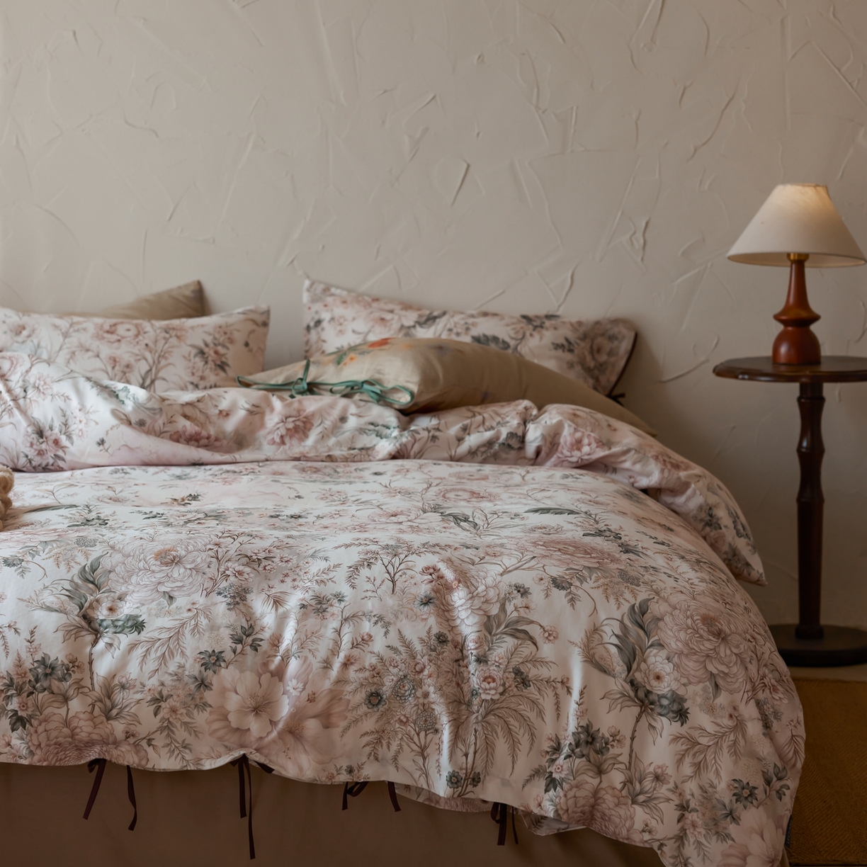 91家纺网 家纺一手货源 找家纺 涞澳家纺 2025新款全棉纯棉软烟纱四件套 绘梦工坊