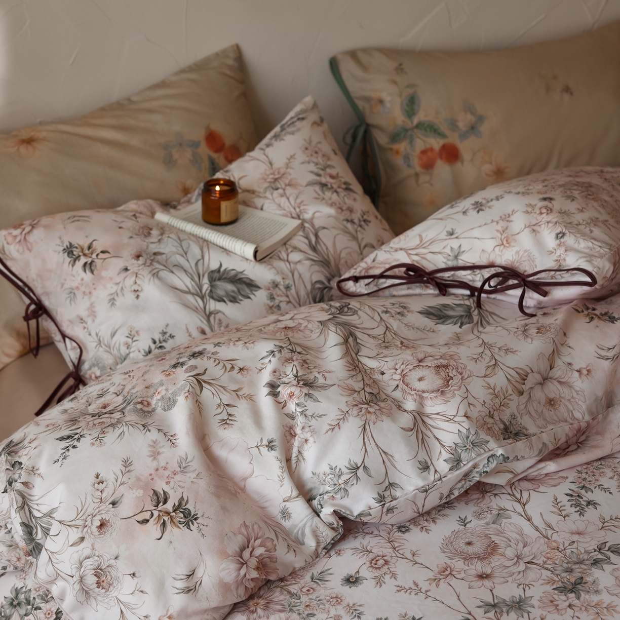 91家纺网 家纺一手货源 找家纺 涞澳家纺 2025新款全棉纯棉软烟纱四件套 绘梦工坊