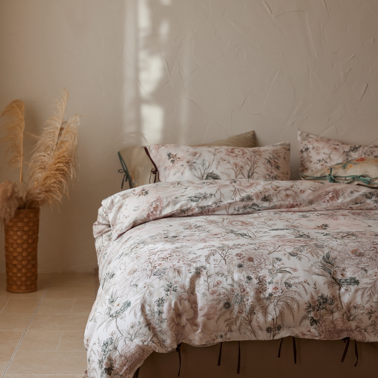 91家纺网 家纺一手货源 找家纺 涞澳家纺 2025新款全棉纯棉软烟纱四件套 绘梦工坊