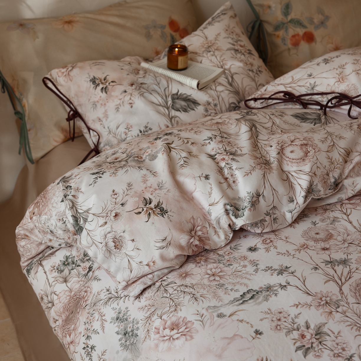 91家纺网 家纺一手货源 找家纺 涞澳家纺 2025新款全棉纯棉软烟纱四件套 绘梦工坊