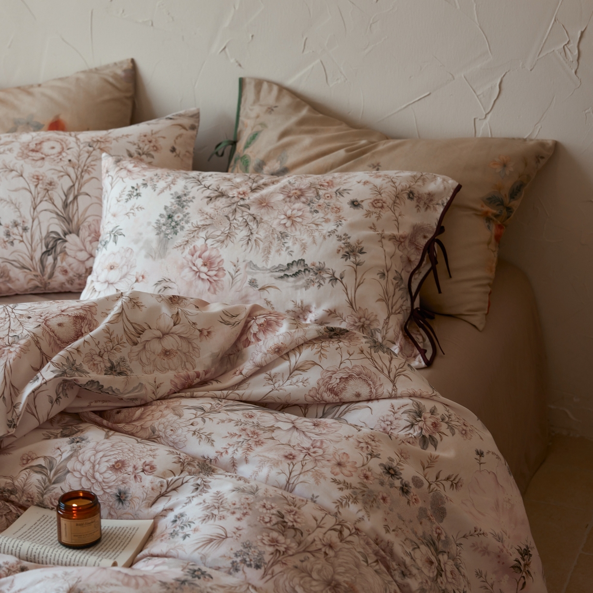 91家纺网 家纺一手货源 找家纺 涞澳家纺 2025新款全棉纯棉软烟纱四件套 绘梦工坊