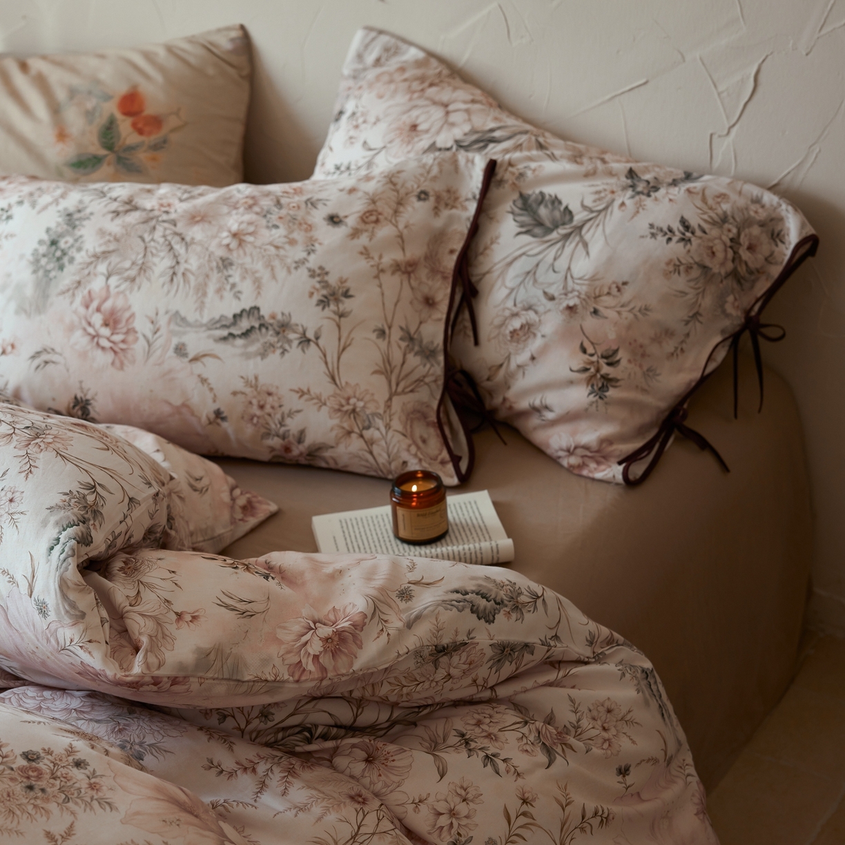 91家纺网 家纺一手货源 找家纺 涞澳家纺 2025新款全棉纯棉软烟纱四件套 绘梦工坊