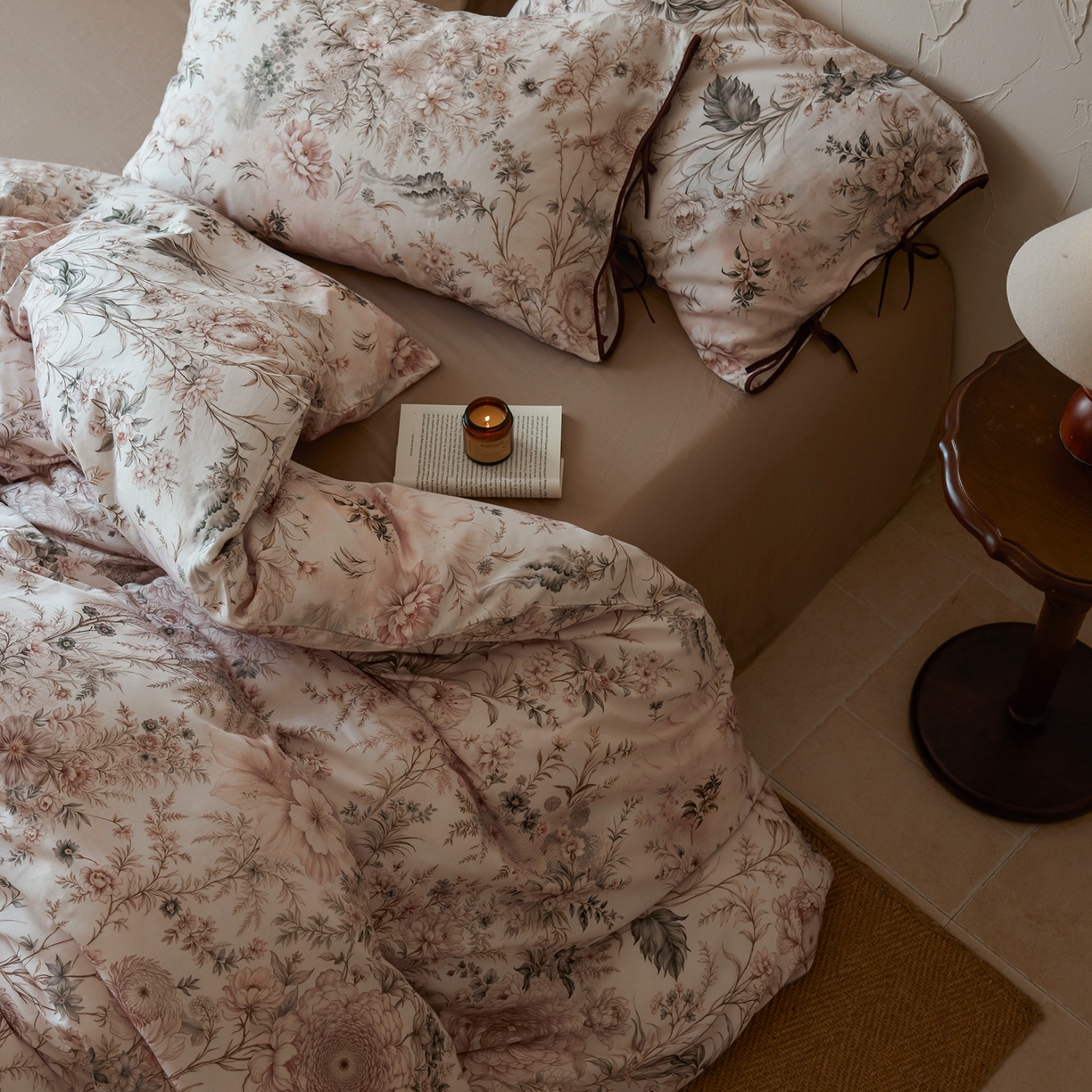 91家纺网 家纺一手货源 找家纺 涞澳家纺 2025新款全棉纯棉软烟纱四件套 绘梦工坊