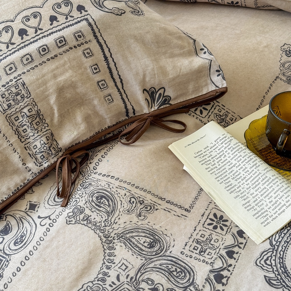 91家纺网 家纺一手货源 找家纺 涞澳家纺 2025新款全棉纯棉软烟纱四件套 摩洛庭院