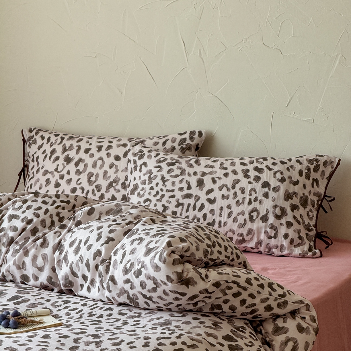 91家纺网 家纺一手货源 找家纺 涞澳家纺 2025新款全棉纯棉软烟纱四件套 暖居时光