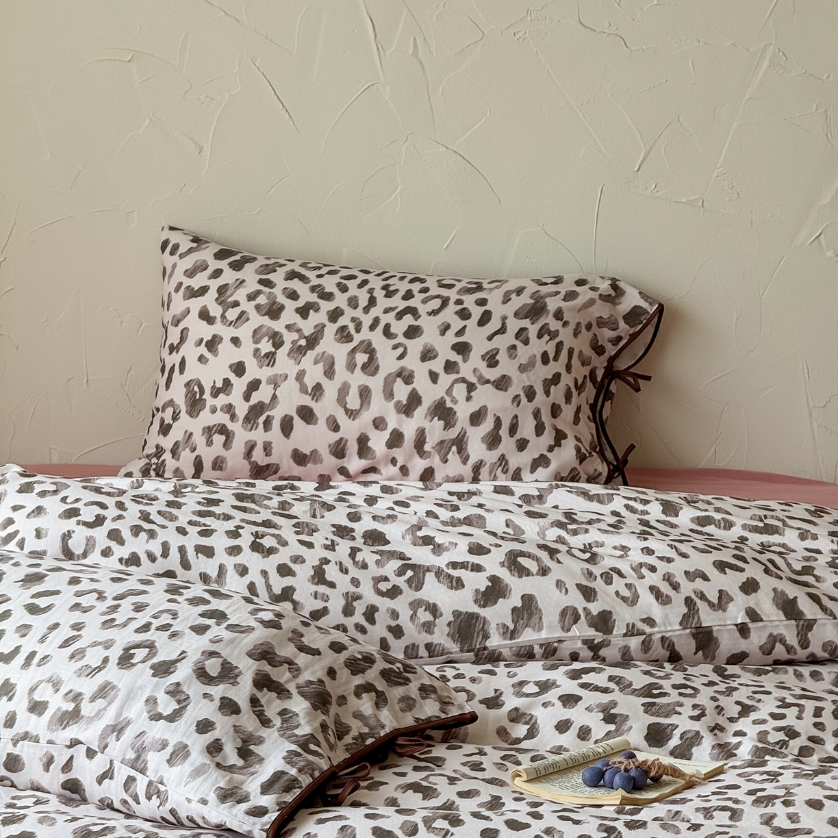 91家纺网 家纺一手货源 找家纺 涞澳家纺 2025新款全棉纯棉软烟纱四件套 暖居时光