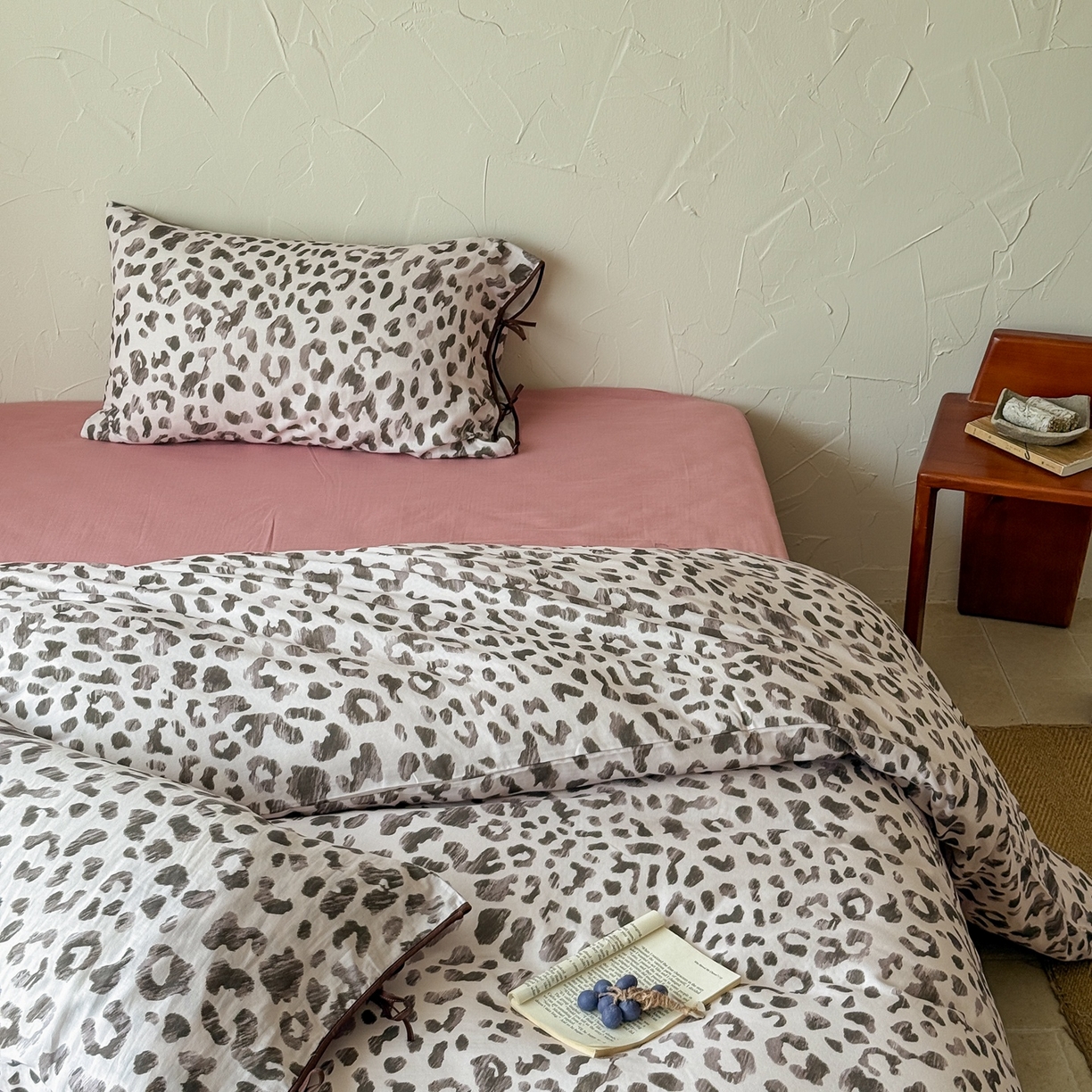 91家纺网 家纺一手货源 找家纺 涞澳家纺 2025新款全棉纯棉软烟纱四件套 暖居时光