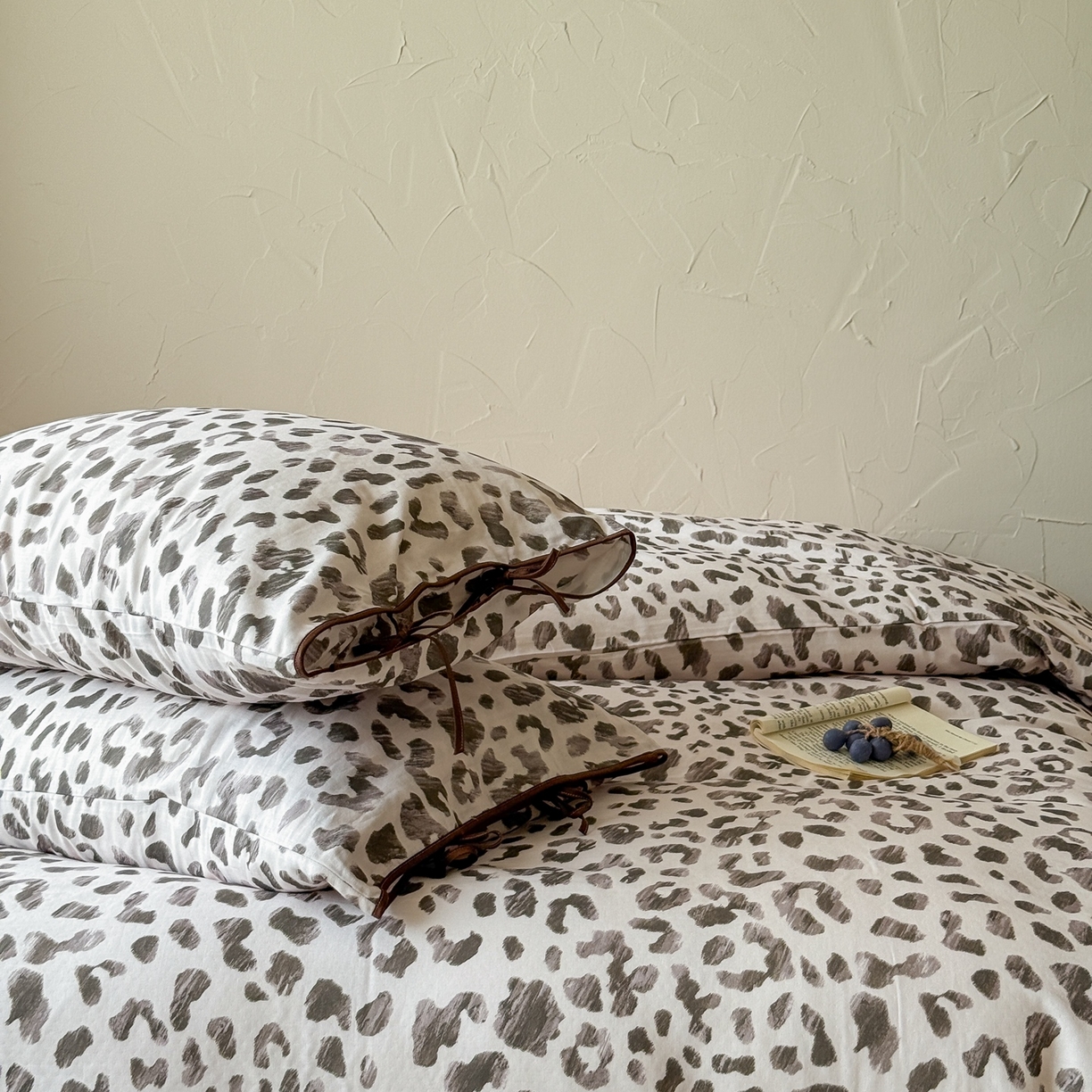 91家纺网 家纺一手货源 找家纺 涞澳家纺 2025新款全棉纯棉软烟纱四件套 暖居时光