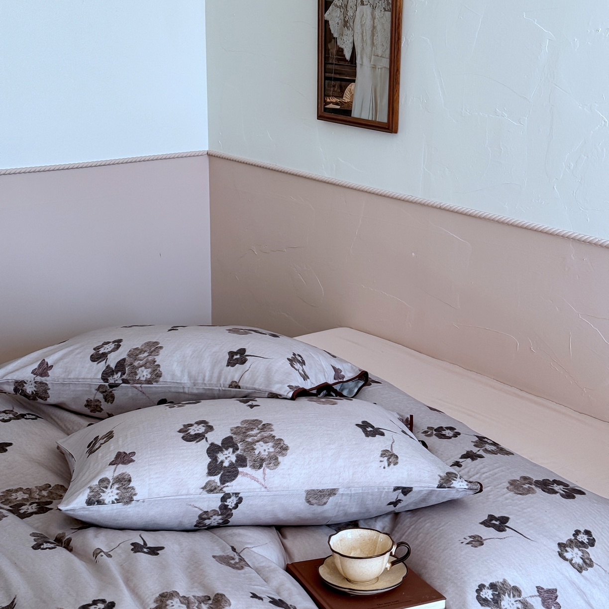 91家纺网 家纺一手货源 找家纺 涞澳家纺 2025新款全棉纯棉软烟纱四件套 如墨如烟