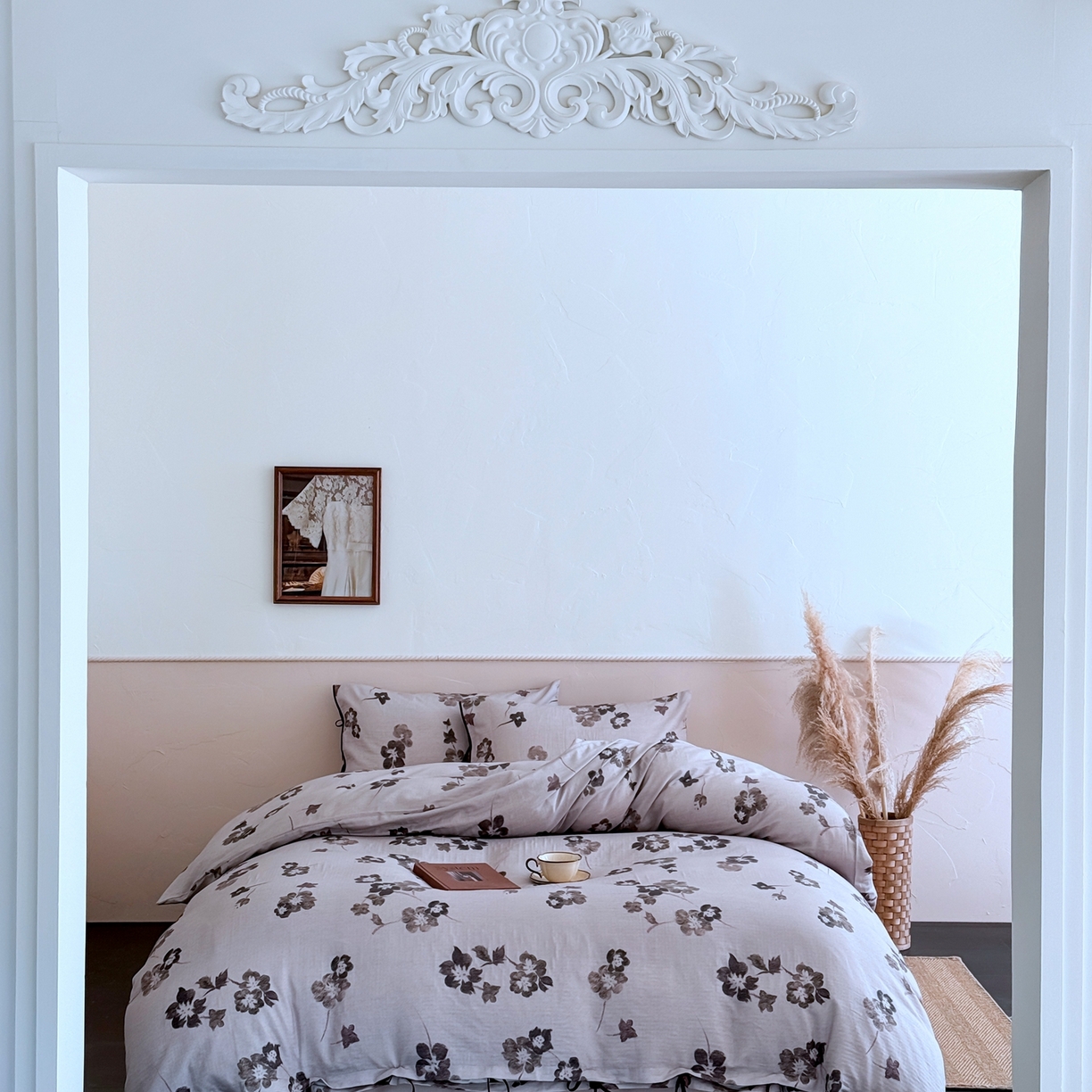 91家纺网 家纺一手货源 找家纺 涞澳家纺 2025新款全棉纯棉软烟纱四件套 如墨如烟