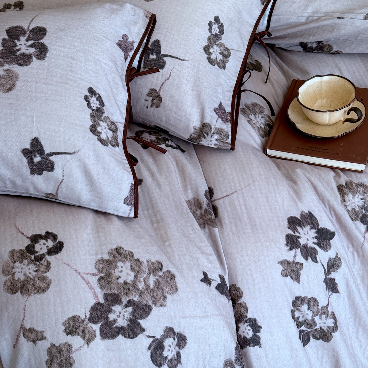 91家纺网 家纺一手货源 找家纺 涞澳家纺 2025新款全棉纯棉软烟纱四件套 如墨如烟