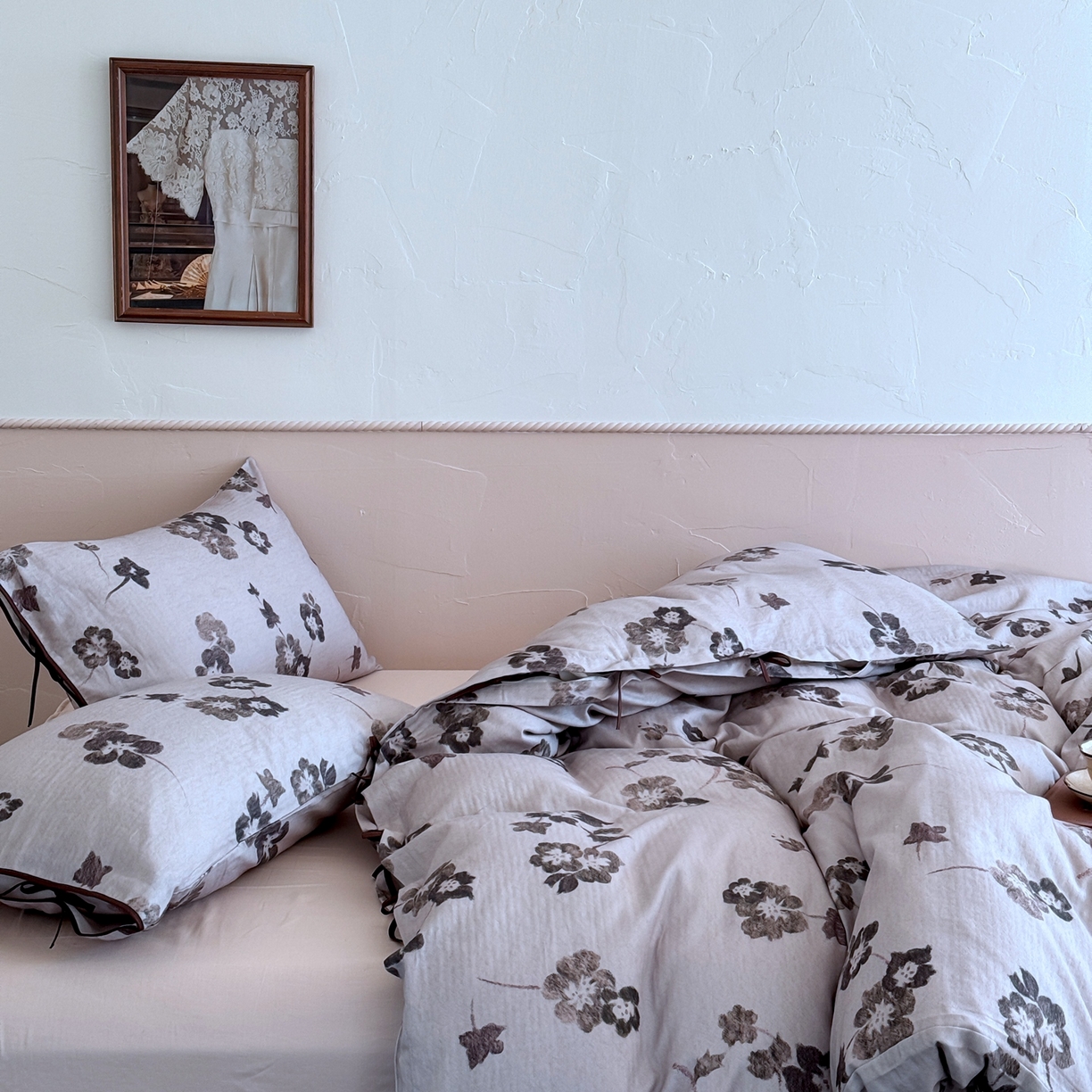 91家纺网 家纺一手货源 找家纺 涞澳家纺 2025新款全棉纯棉软烟纱四件套 如墨如烟