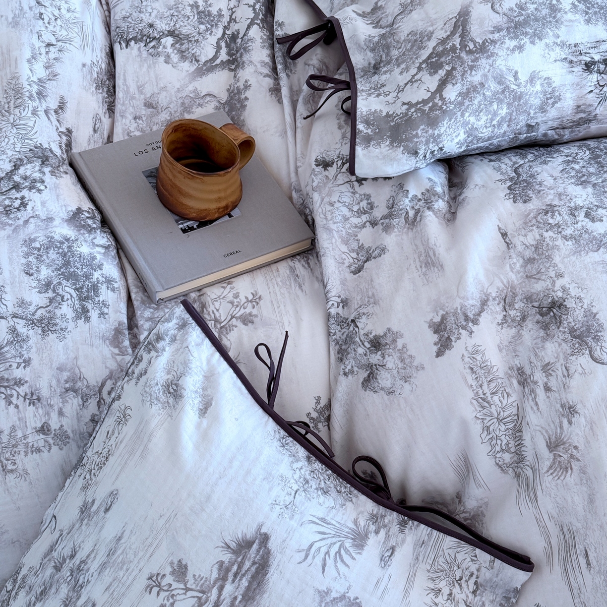 91家纺网 家纺一手货源 找家纺 涞澳家纺 2025新款全棉纯棉软烟纱四件套 仙音玉竹