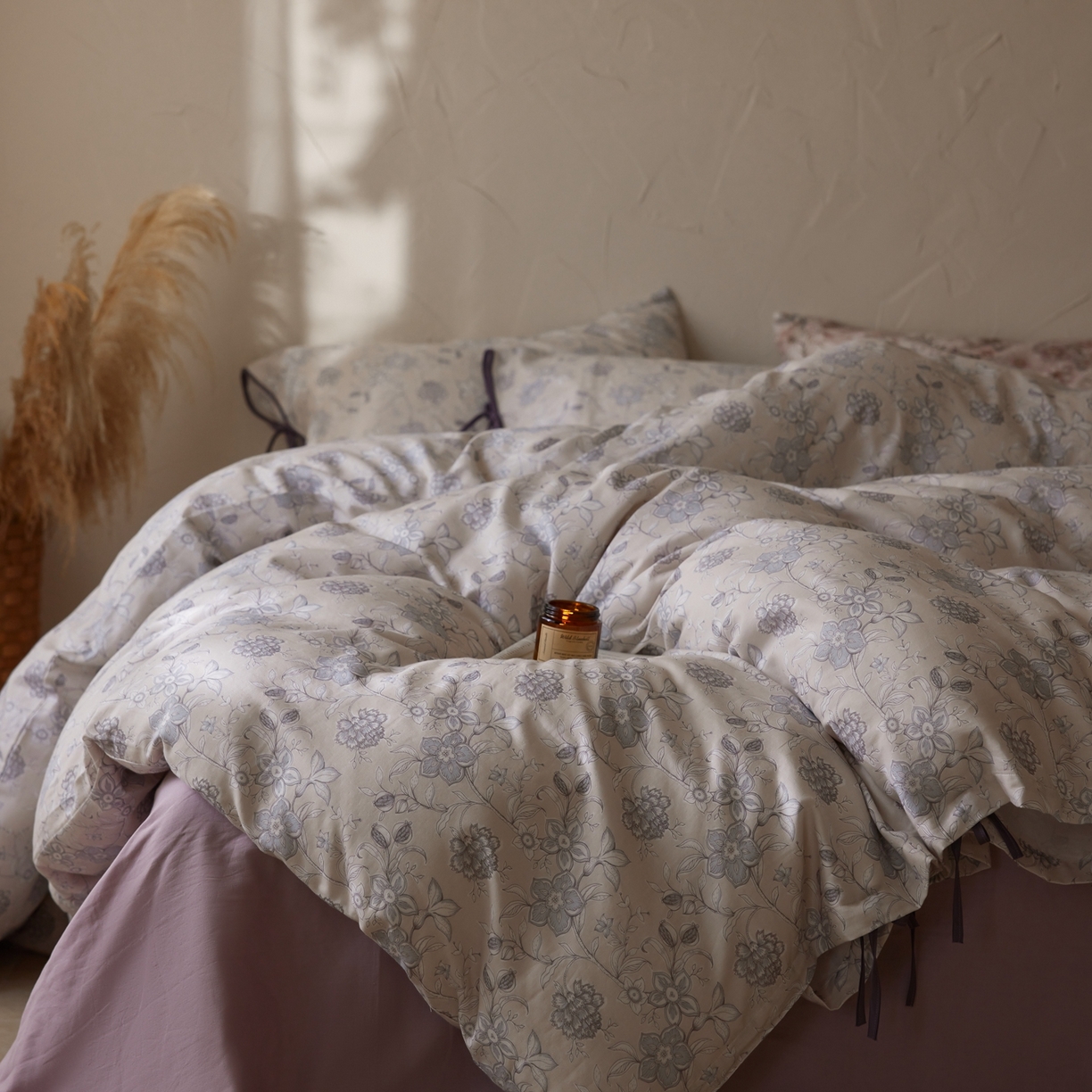 91家纺网 家纺一手货源 找家纺 涞澳家纺 2025新款全棉纯棉软烟纱四件套 一枕清欢