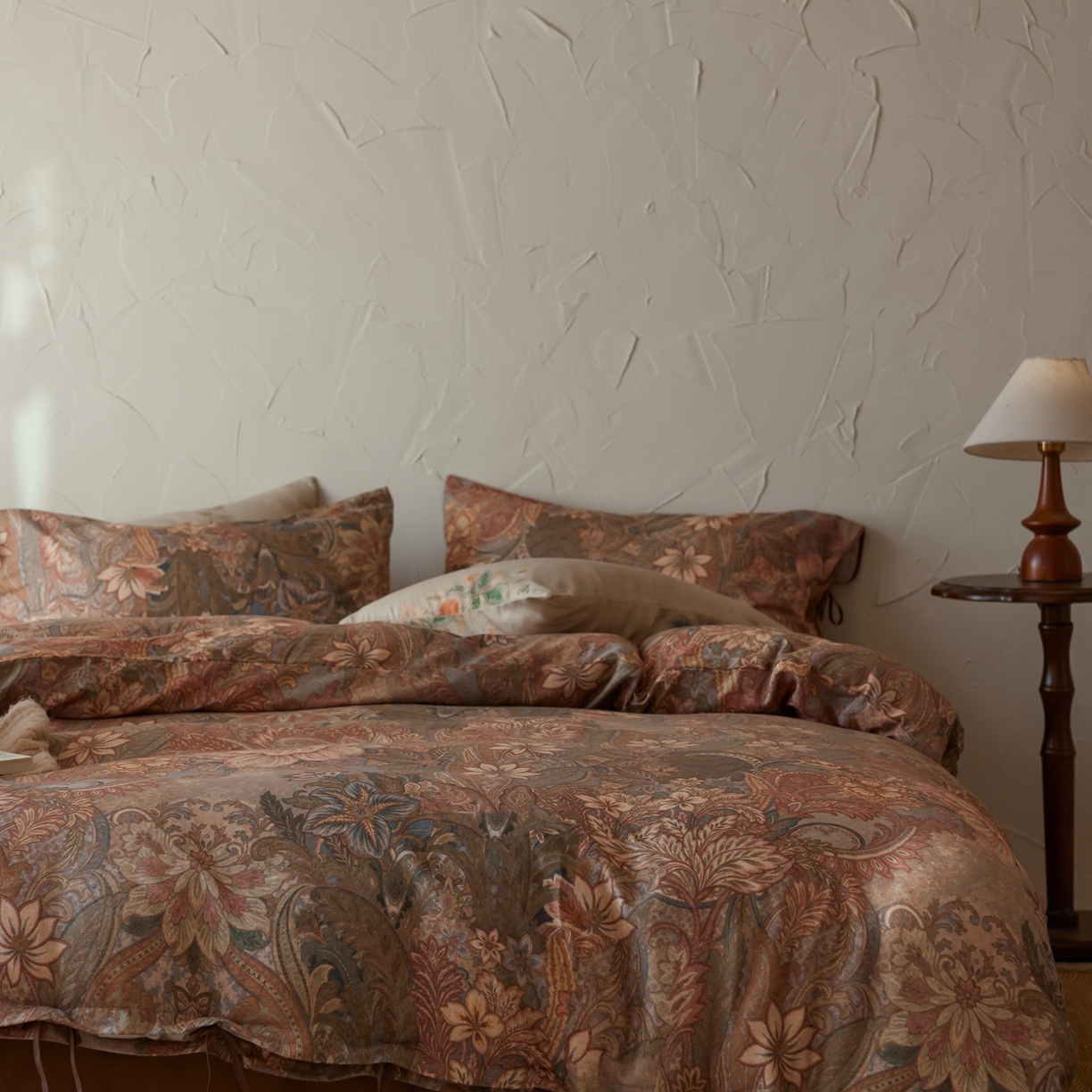 91家纺网 家纺一手货源 找家纺 涞澳家纺 2025新款全棉纯棉软烟纱四件套 艺境繁花