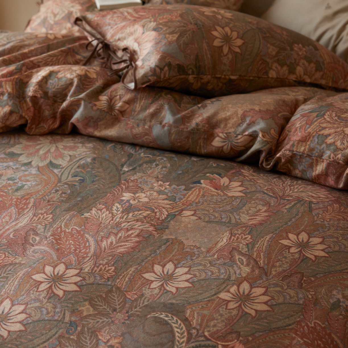 91家纺网 家纺一手货源 找家纺 涞澳家纺 2025新款全棉纯棉软烟纱四件套 艺境繁花