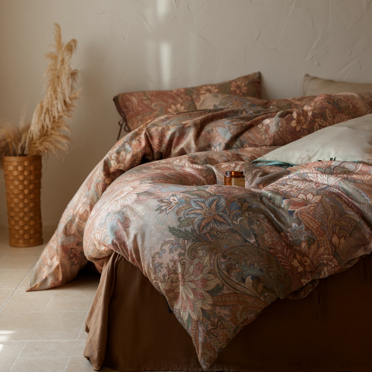 91家纺网 家纺一手货源 找家纺 涞澳家纺 2025新款全棉纯棉软烟纱四件套 艺境繁花