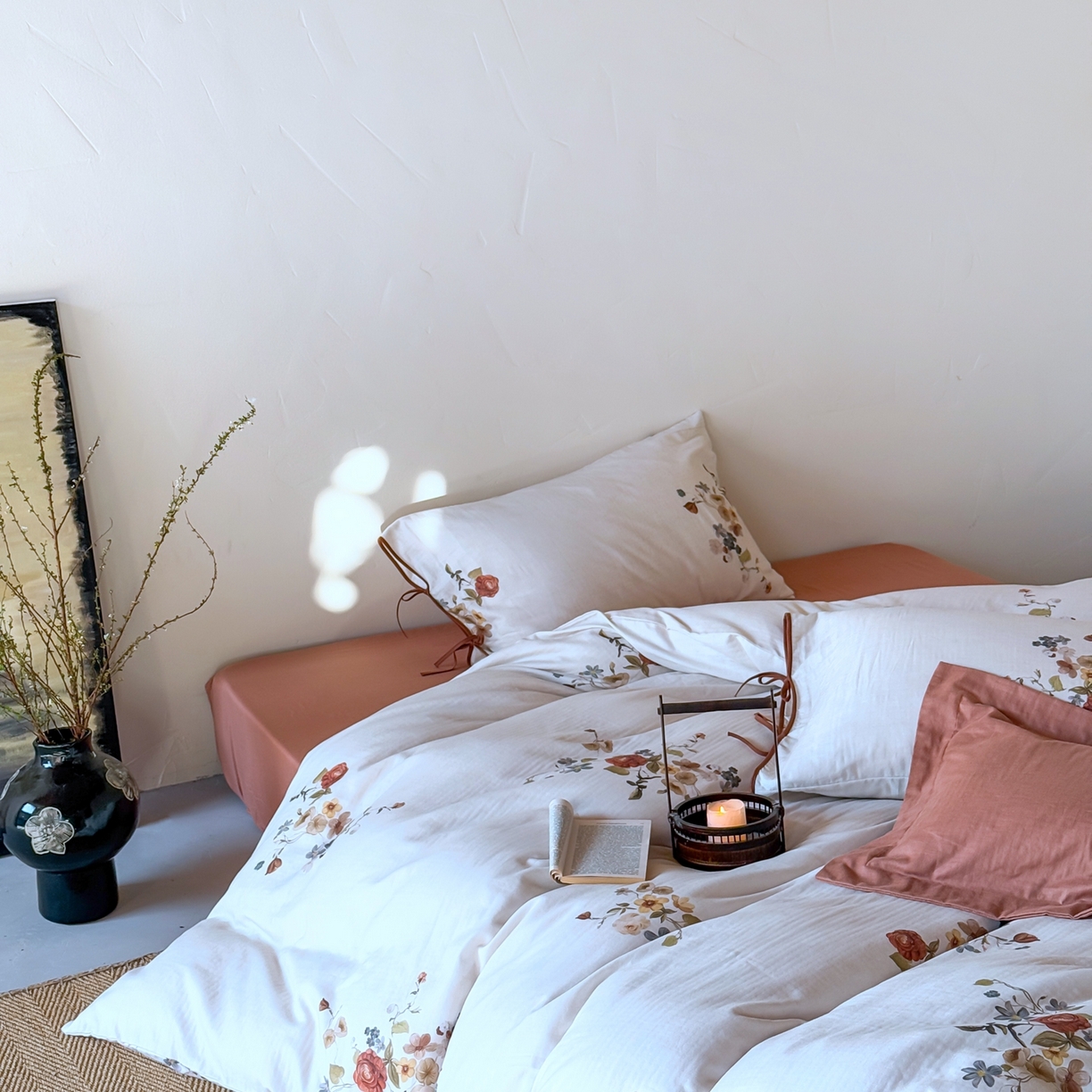 91家纺网 家纺一手货源 找家纺 涞澳家纺 2025新款全棉纯棉软烟纱四件套 逸香雪莹