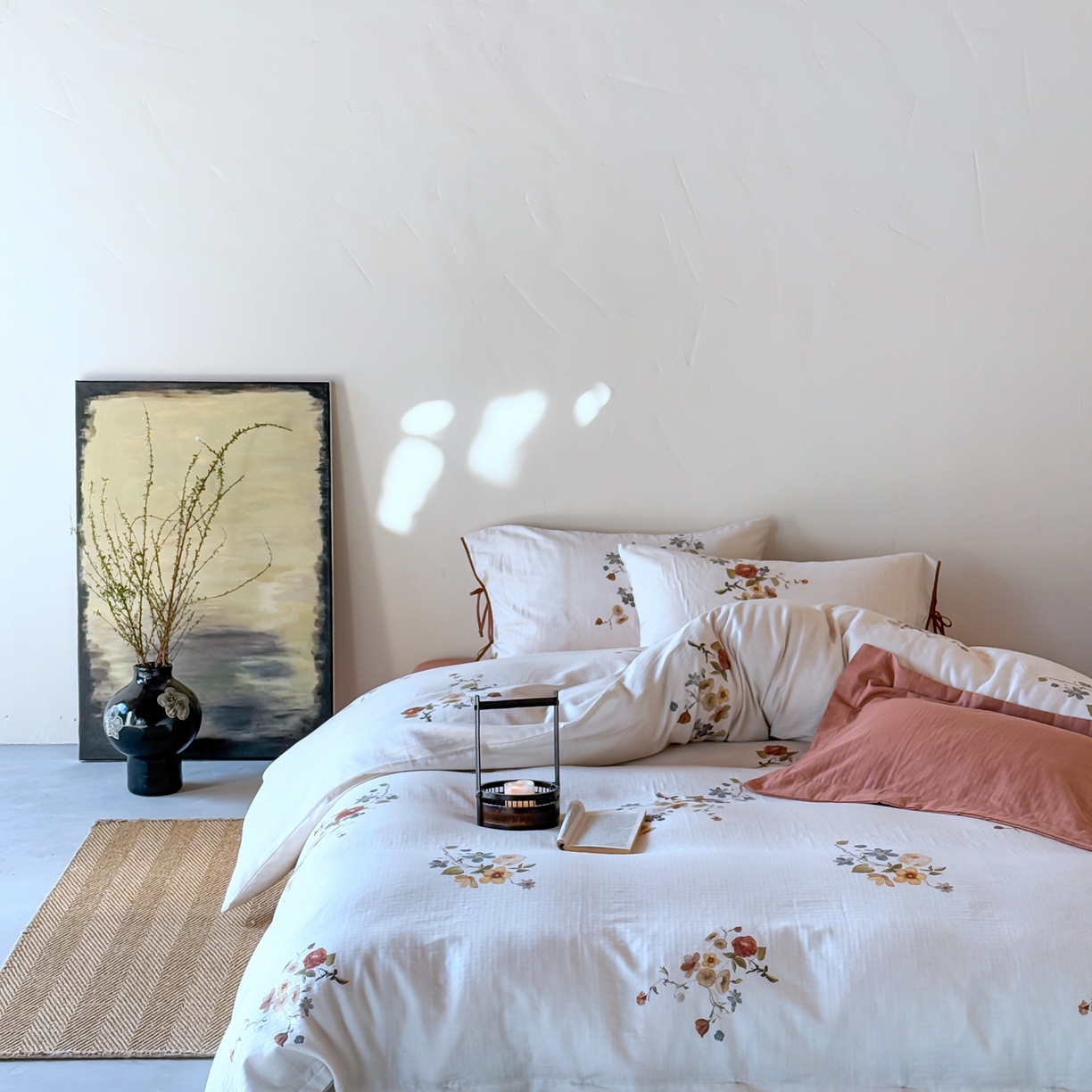 91家纺网 家纺一手货源 找家纺 涞澳家纺 2025新款全棉纯棉软烟纱四件套 逸香雪莹