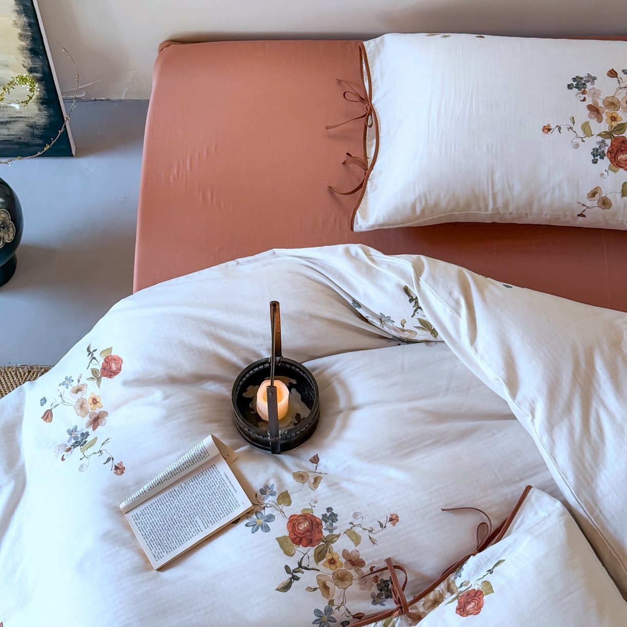 91家纺网 家纺一手货源 找家纺 涞澳家纺 2025新款全棉纯棉软烟纱四件套 逸香雪莹