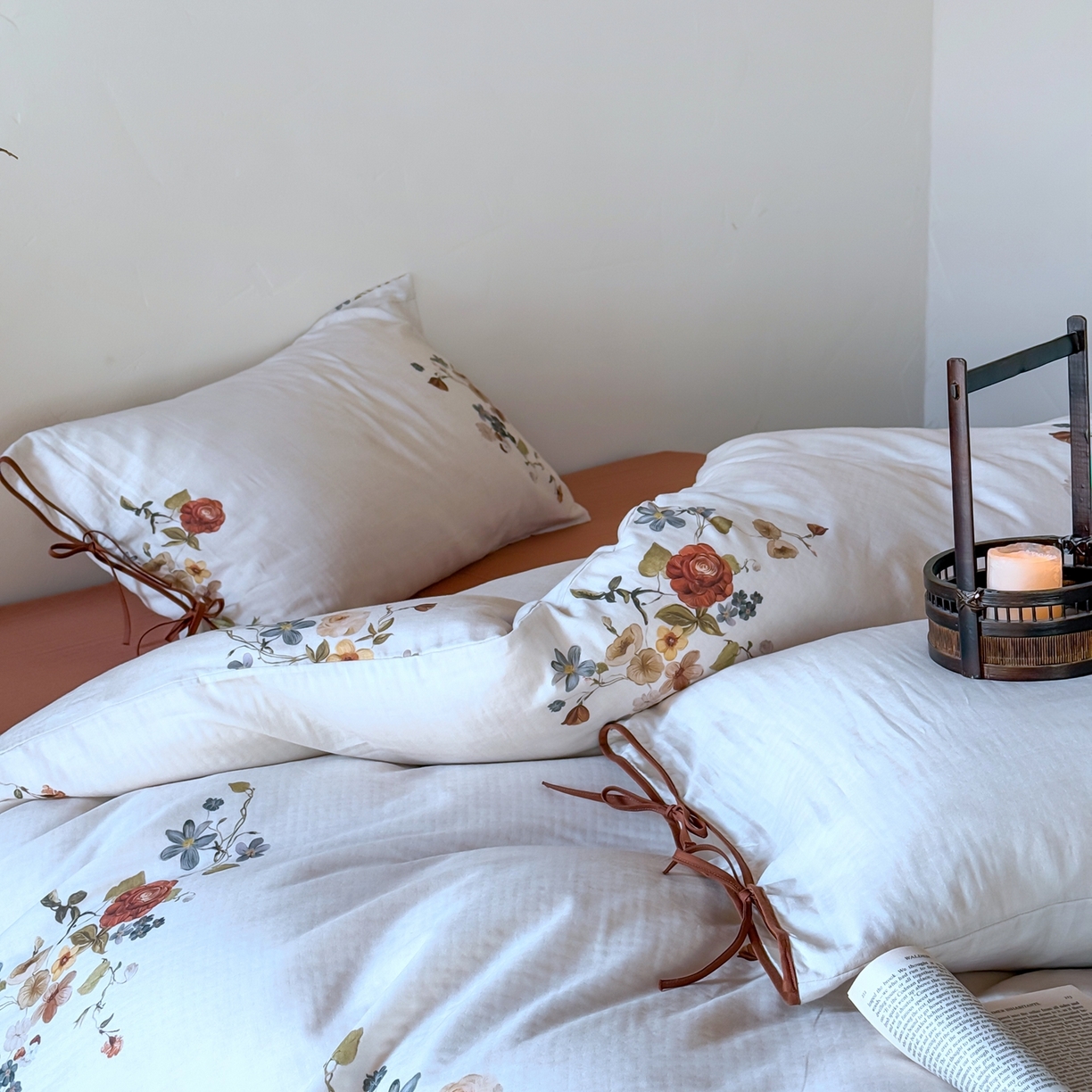 91家纺网 家纺一手货源 找家纺 涞澳家纺 2025新款全棉纯棉软烟纱四件套 逸香雪莹