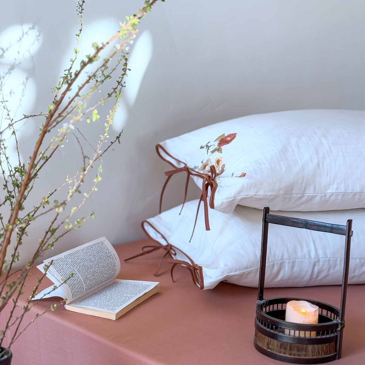 91家纺网 家纺一手货源 找家纺 涞澳家纺 2025新款全棉纯棉软烟纱四件套 逸香雪莹