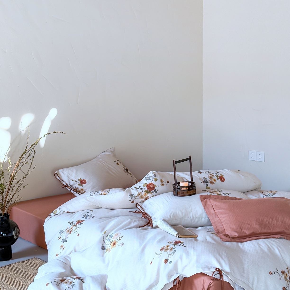 91家纺网 家纺一手货源 找家纺 涞澳家纺 2025新款全棉纯棉软烟纱四件套 逸香雪莹