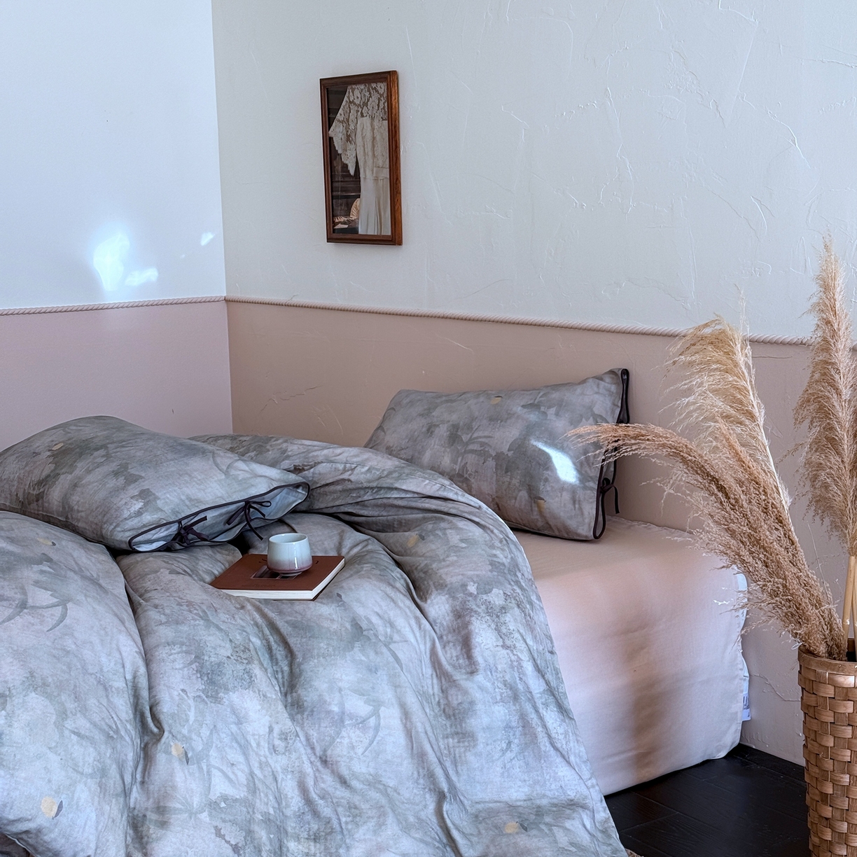 91家纺网 家纺一手货源 找家纺 涞澳家纺 2025新款全棉纯棉软烟纱四件套 月影舞华