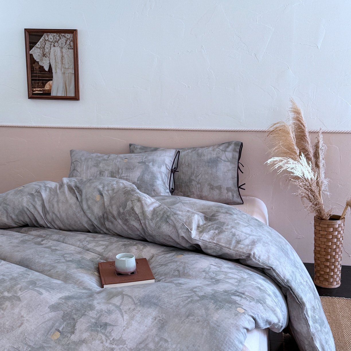 91家纺网 家纺一手货源 找家纺 涞澳家纺 2025新款全棉纯棉软烟纱四件套 月影舞华