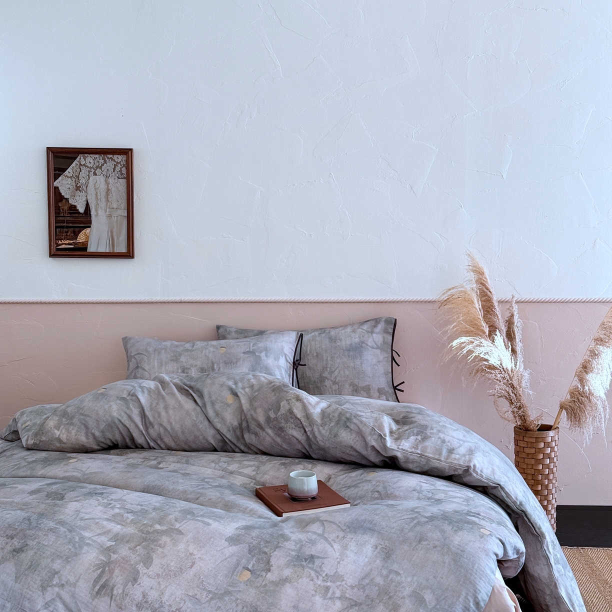 91家纺网 家纺一手货源 找家纺 涞澳家纺 2025新款全棉纯棉软烟纱四件套 月影舞华