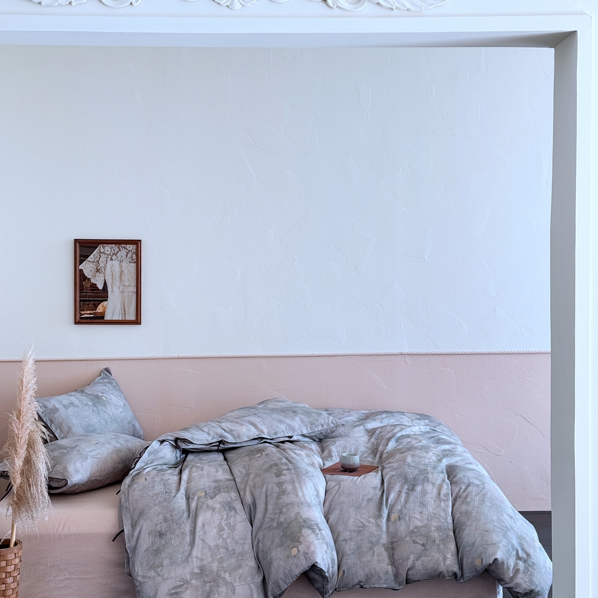 91家纺网 家纺一手货源 找家纺 涞澳家纺 2025新款全棉纯棉软烟纱四件套 月影舞华