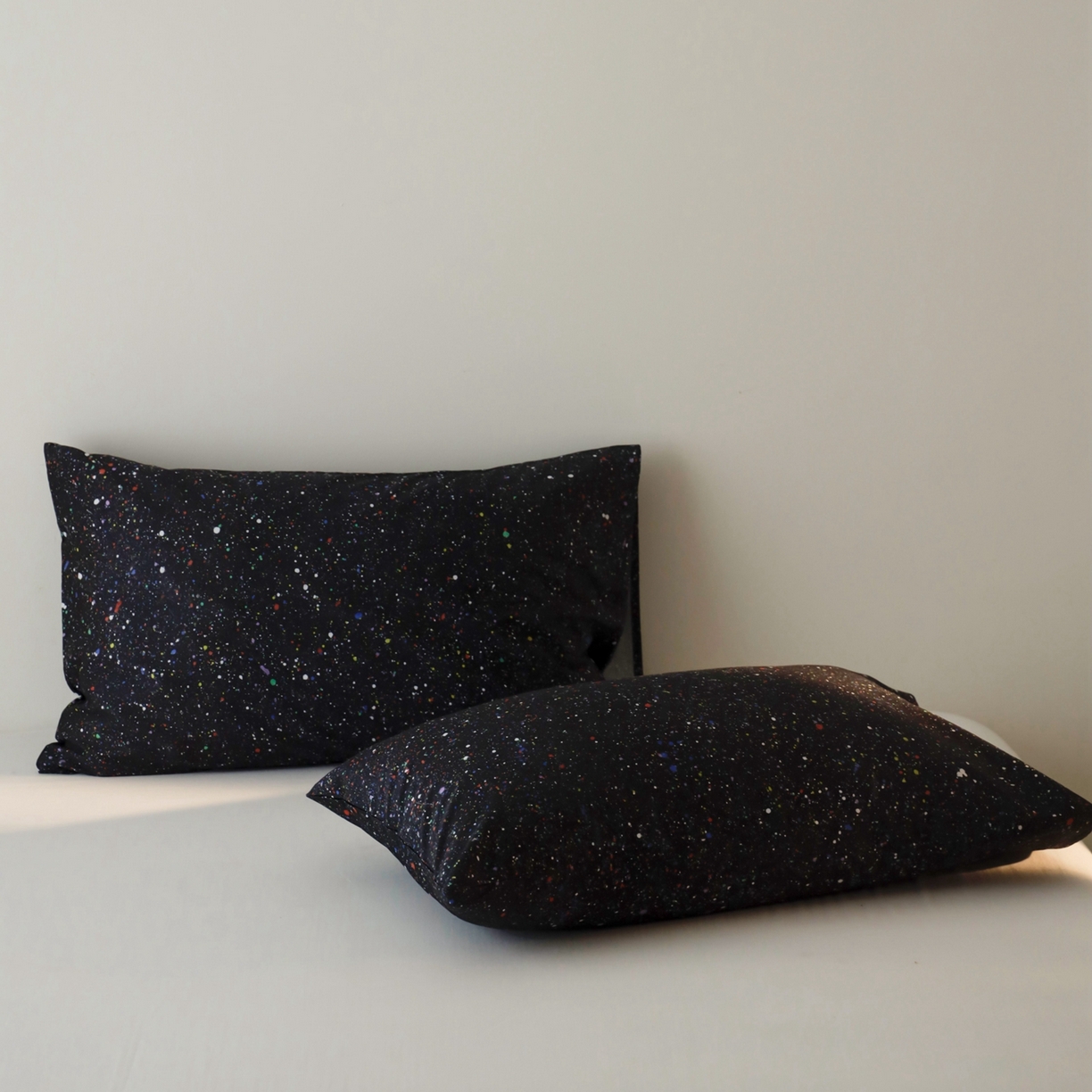 91家纺网 家纺一手货源 找家纺 涞澳家纺 2025新款全棉纯棉贡缎六件套(素色四件套+印花枕套） 星月夜-枕套