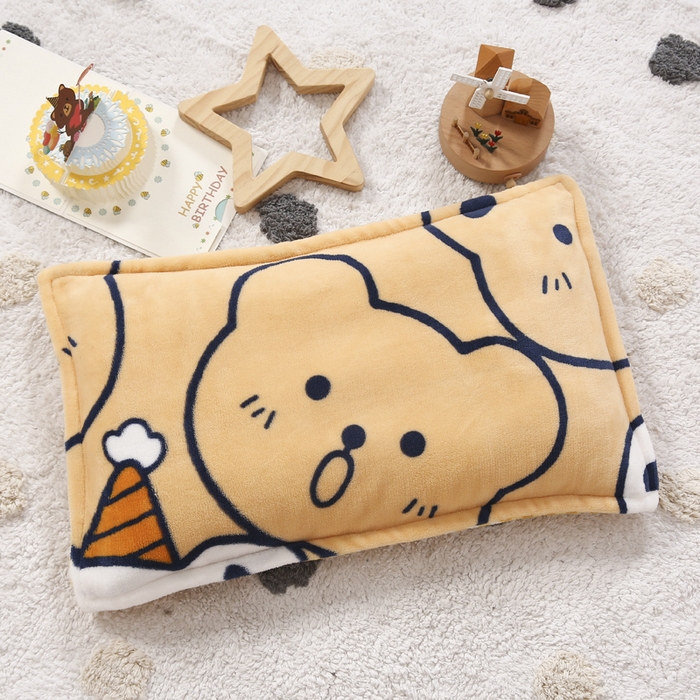 91家纺网 家纺一手货源 找家纺 吉咪兔 2025新款儿童卡通牛奶绒双面绒幼儿园被子三件套六件套保暖被褥被套 呆萌小熊-黄