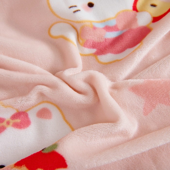 91家纺网 家纺一手货源 找家纺 吉咪兔 2025新款儿童卡通牛奶绒双面绒幼儿园被子三件套六件套保暖被褥被套 可爱猫咪