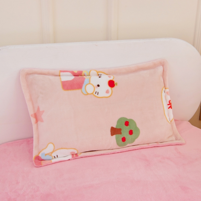 91家纺网 家纺一手货源 找家纺 吉咪兔 2025新款儿童卡通牛奶绒双面绒幼儿园被子三件套六件套保暖被褥被套 可爱猫咪